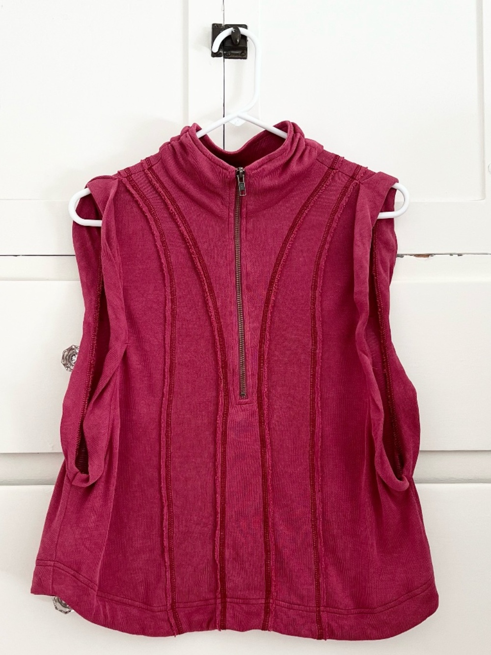 Free People Movement Mauve Half Zip Sleeveless Active Top XS